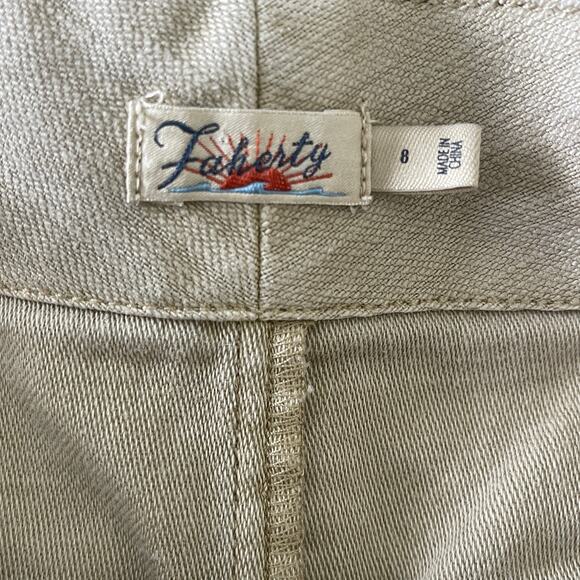 Faherty Women's   Cotton Stretch Utility Pockets Surplus Mini Skirt Size 8 - Picture 7 of 9